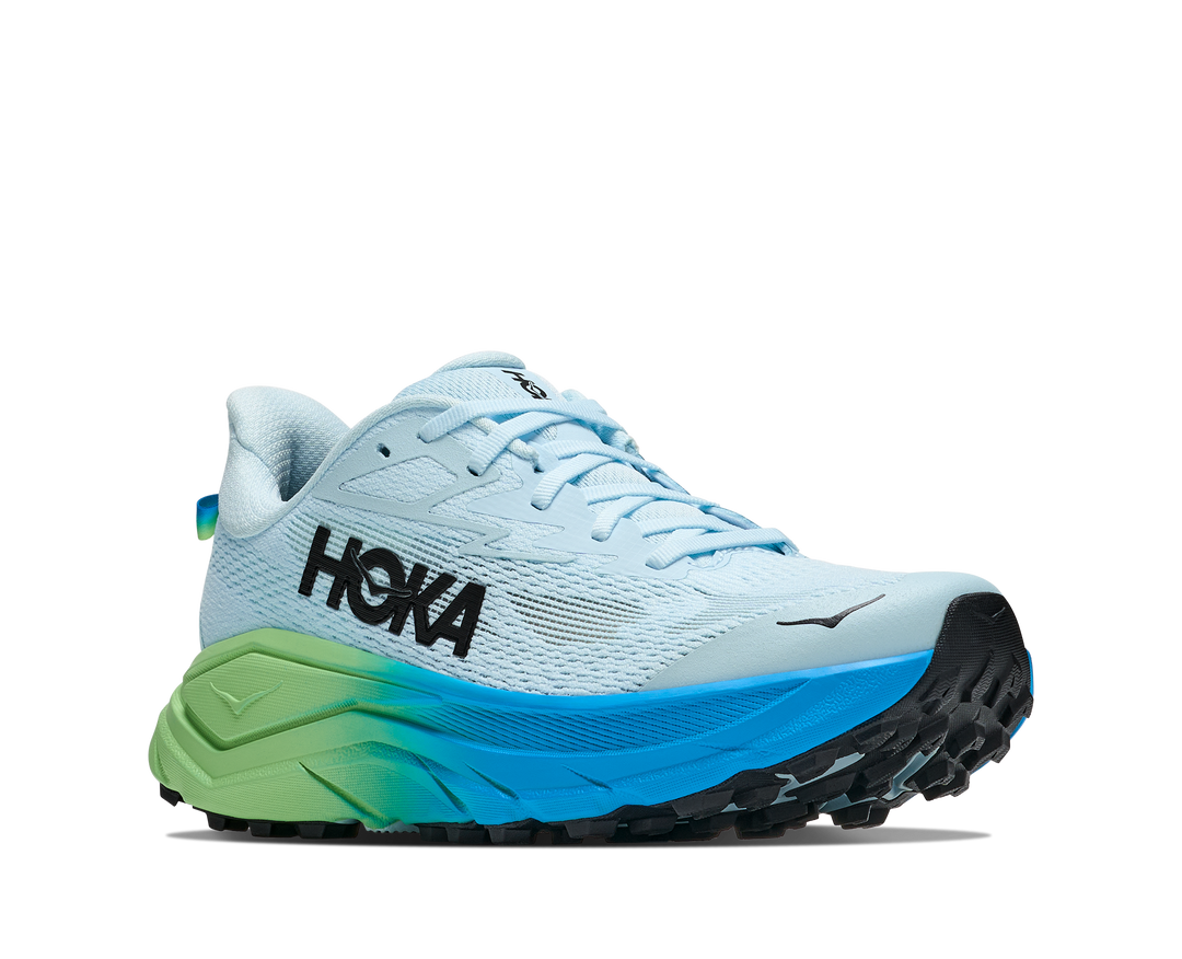 Hoka Womens Challenger 8 Wide - D Width - Glimmering Blue/Tart Apple - Trail - AW26