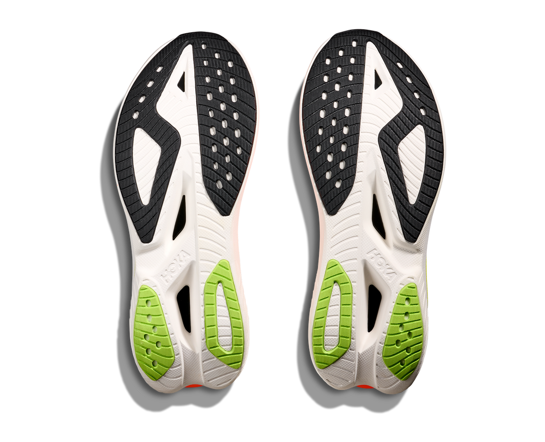 Hoka Mens Mach X 3 - White/Neon Tangerine - Neutral - AW25