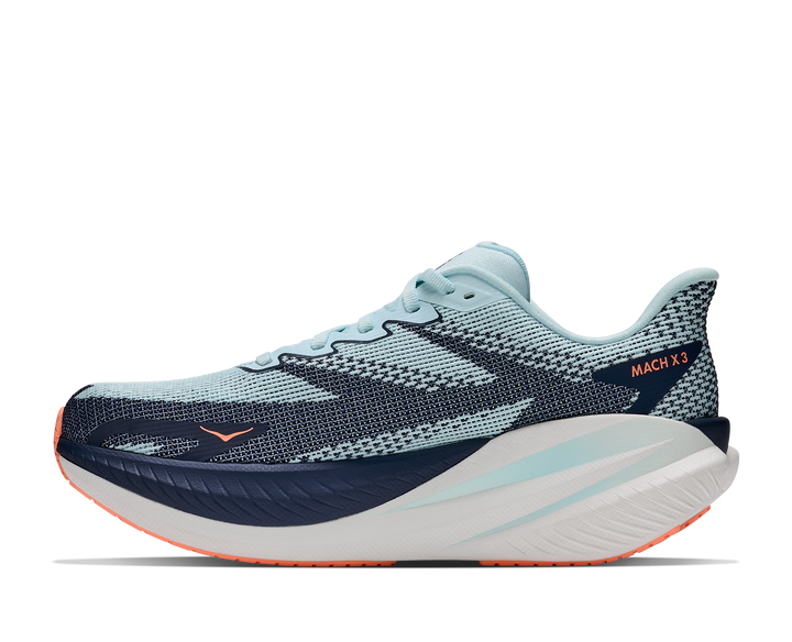 Hoka Womens Mach X 3 - Glimmering Blue/Varsity Navy - Neutral - AW26