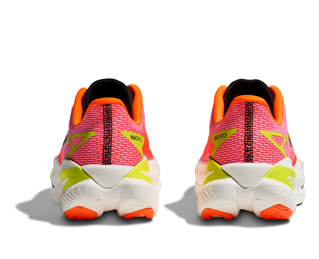 Hoka Womens Mach X 3 - Neon Rose/Neon Tangerine - Neutral - AW25
