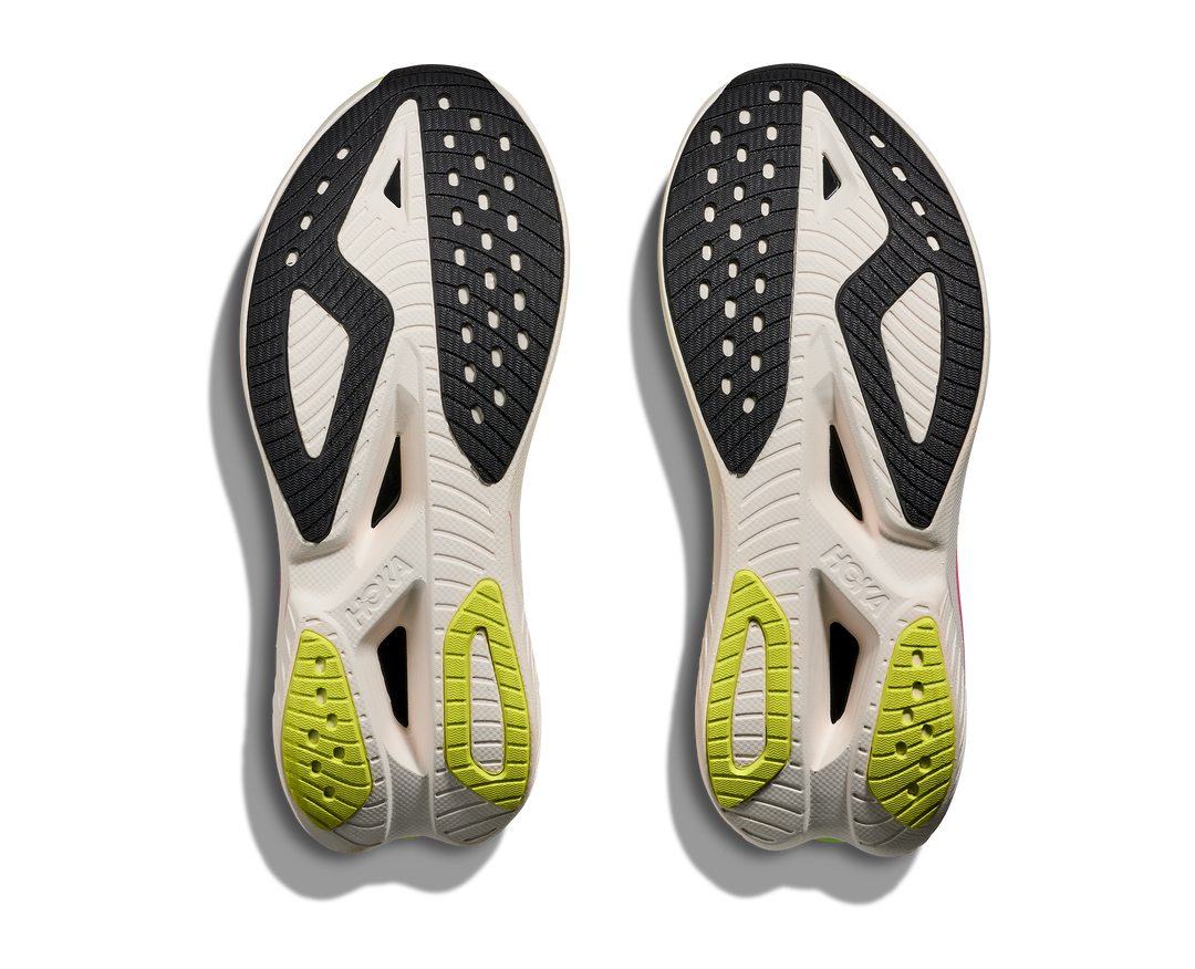 Hoka Womens Mach X 3 - White/Neon Lime - Neutral - AW25