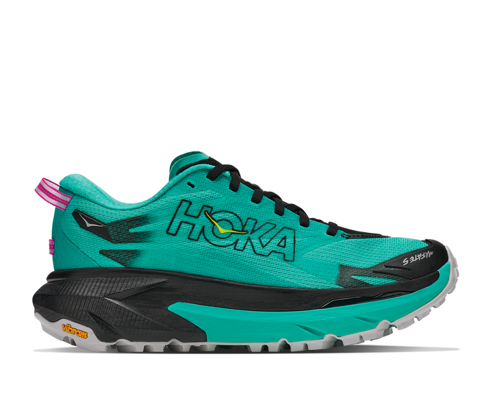 Hoka Womens Mafate 5 - Black/Electric Aqua - Trail - AW26