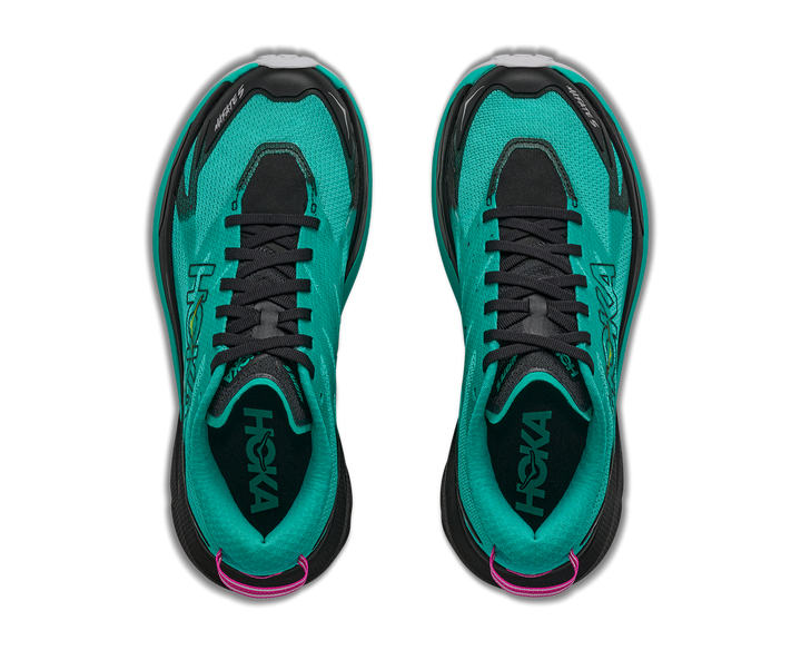 Hoka Womens Mafate 5 - Black/Electric Aqua - Trail - AW26