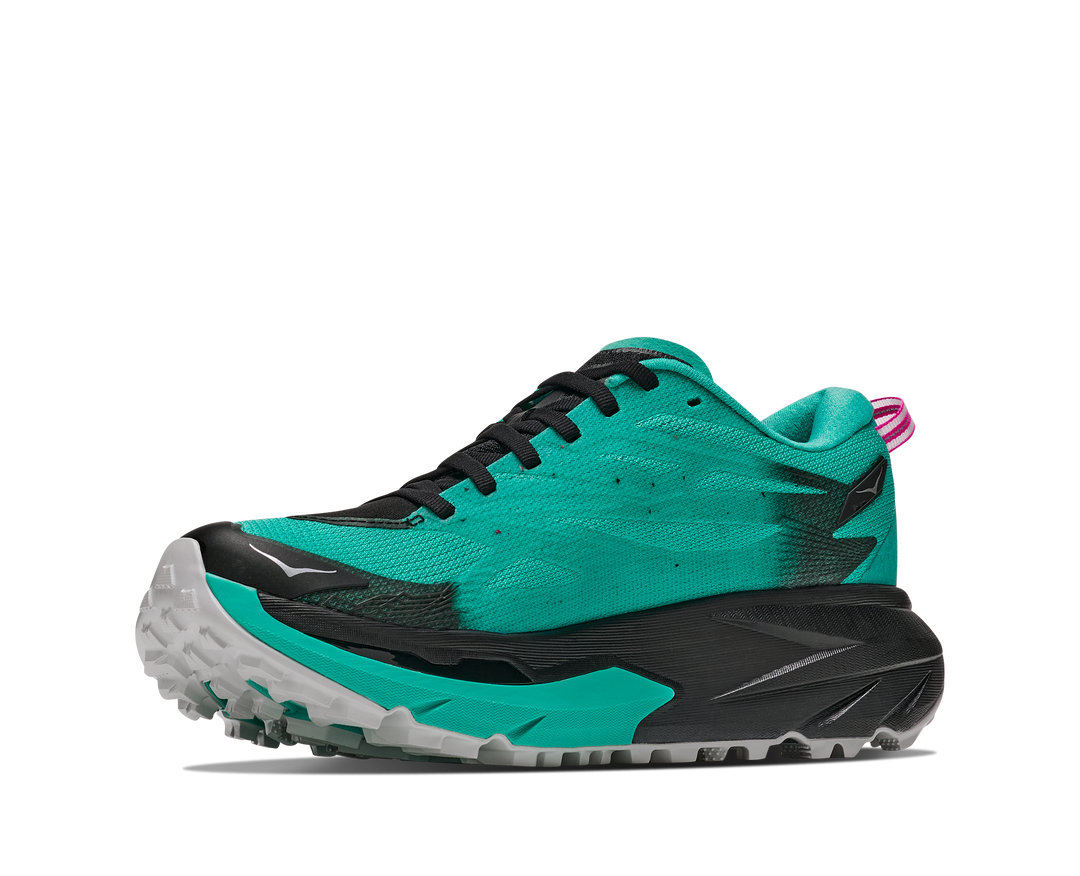 Hoka Womens Mafate 5 - Black/Electric Aqua - Trail - AW26