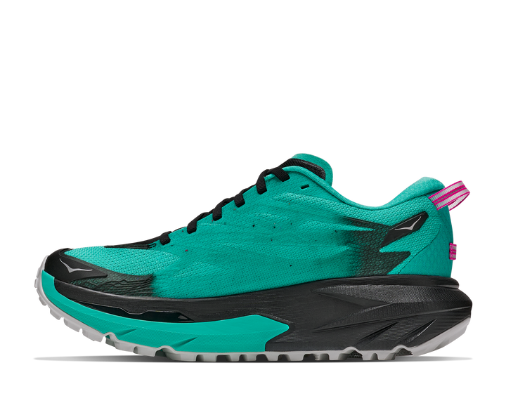 Hoka Womens Mafate 5 - Black/Electric Aqua - Trail - AW26