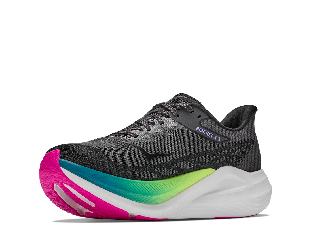 Hoka Unisex Rocket X 3 - Black/Neon Nebula - Neutral - AW26