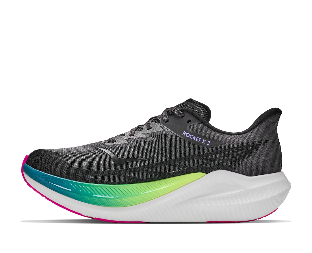 Hoka Unisex Rocket X 3 - Black/Neon Nebula - Neutral - AW26