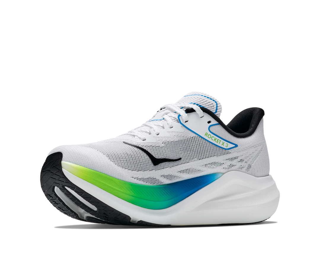 Hoka Unisex Rocket X 3 - Frost/Electric Lime - Neutral - AW26