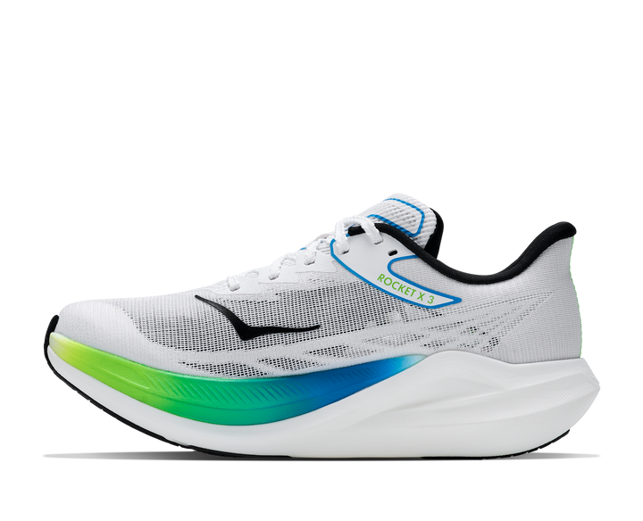 Hoka Unisex Rocket X 3 - Frost/Electric Lime - Neutral - AW26