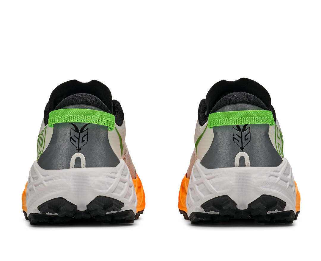 Hoka Mens Speedgoat 7 - Frost/Neon Tangerine - Trail - AW26