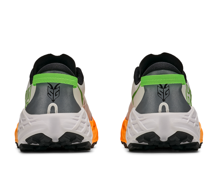 Hoka Mens Speedgoat 7 - Frost/Neon Tangerine - Trail - AW26
