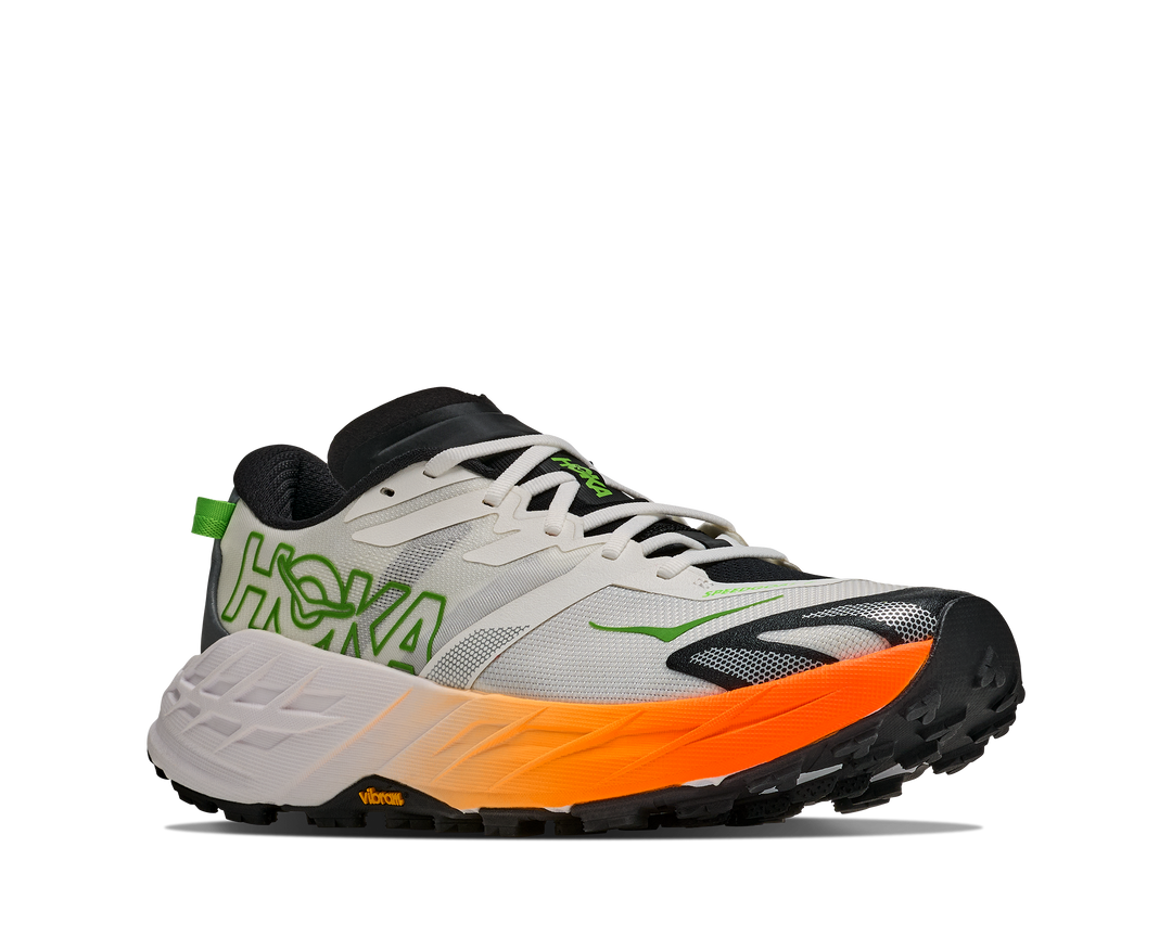 Hoka Mens Speedgoat 7 - Frost/Neon Tangerine - Trail - AW26