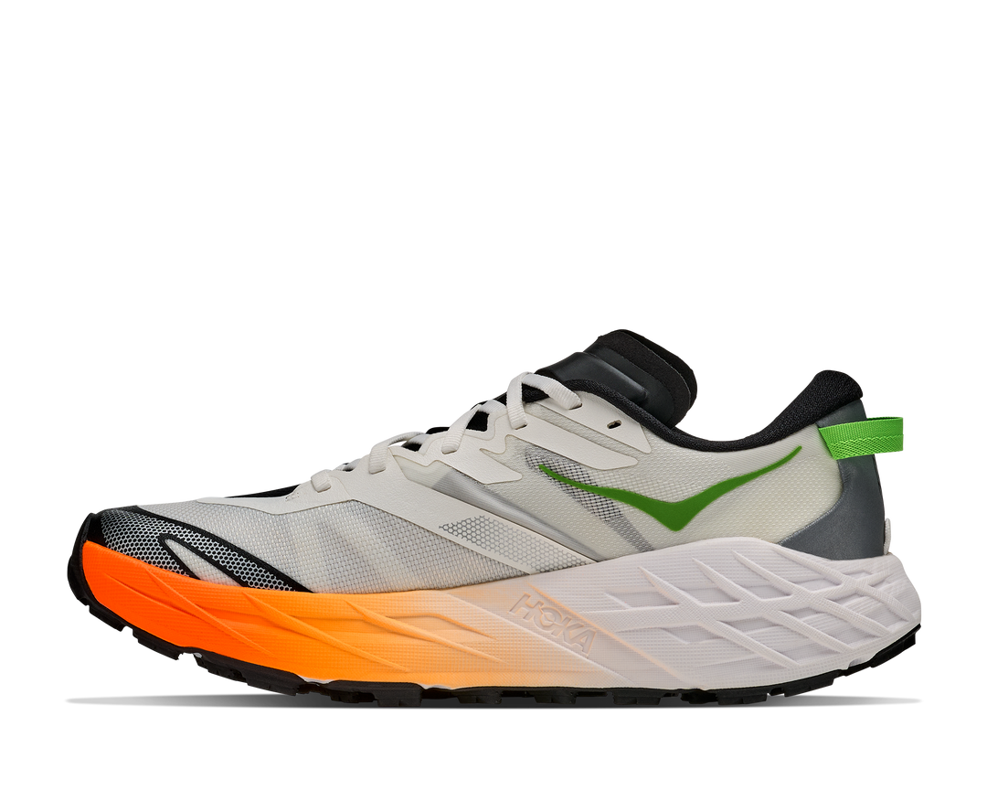 Hoka Mens Speedgoat 7 - Frost/Neon Tangerine - Trail - AW26