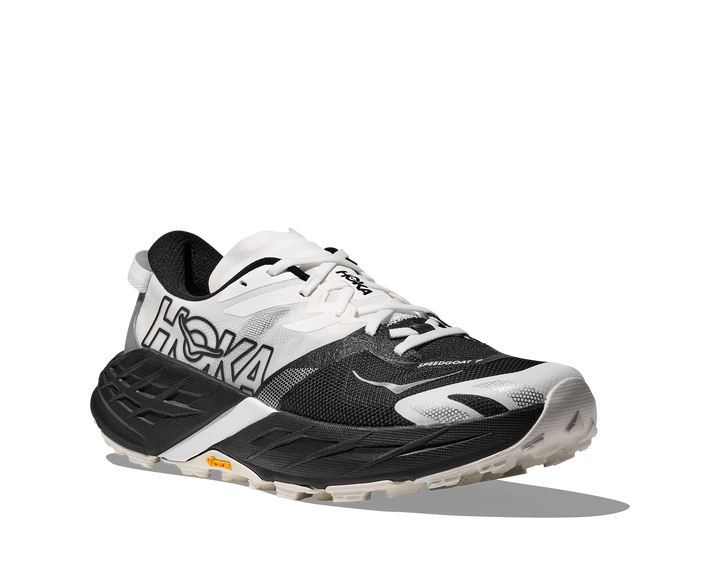 Hoka Mens Speedgoat 7 - Wide - 2E Width - Black/White - Trail - SS26