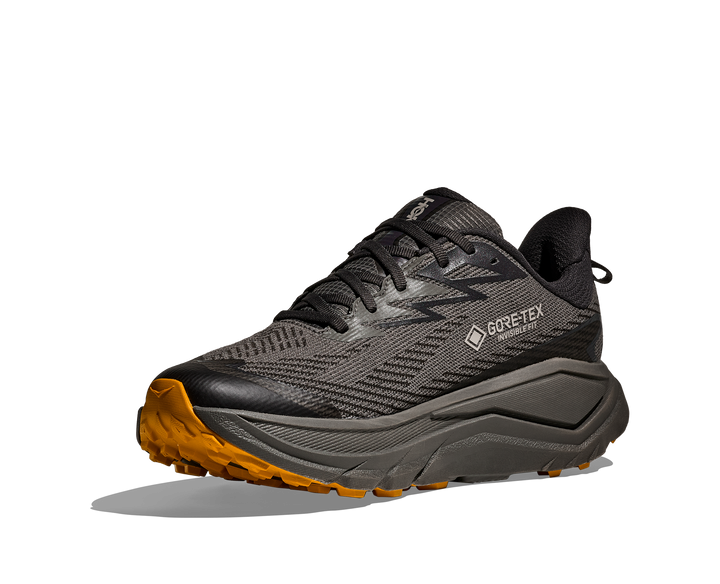 Hoka Mens Challenger 8 GTX - Gris Asphalte/Jaune Varsity - Trail - SS26