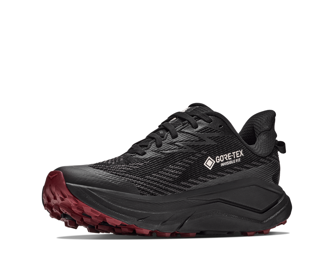 Hoka Womens Challenger 8 GTX - Black/Varsity Burgundy - Trail - AW26