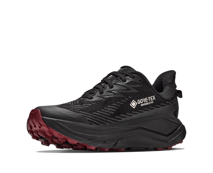 Hoka Womens Challenger 8 GTX - Black/Varsity Burgundy - Trail - AW26