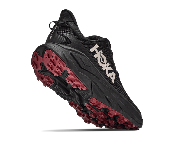 Hoka Womens Challenger 8 GTX - Black/Varsity Burgundy - Trail - AW26