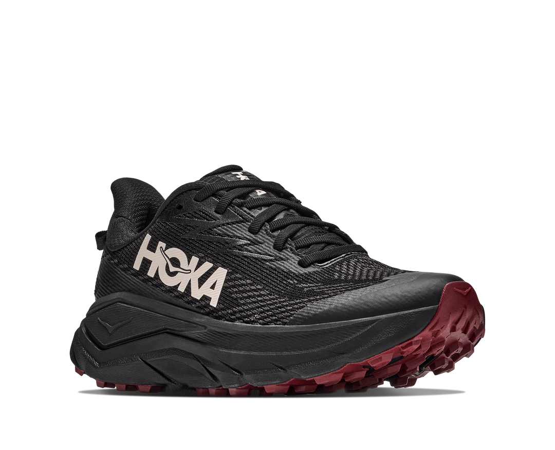 Hoka Womens Challenger 8 GTX - Black/Varsity Burgundy - Trail - AW26
