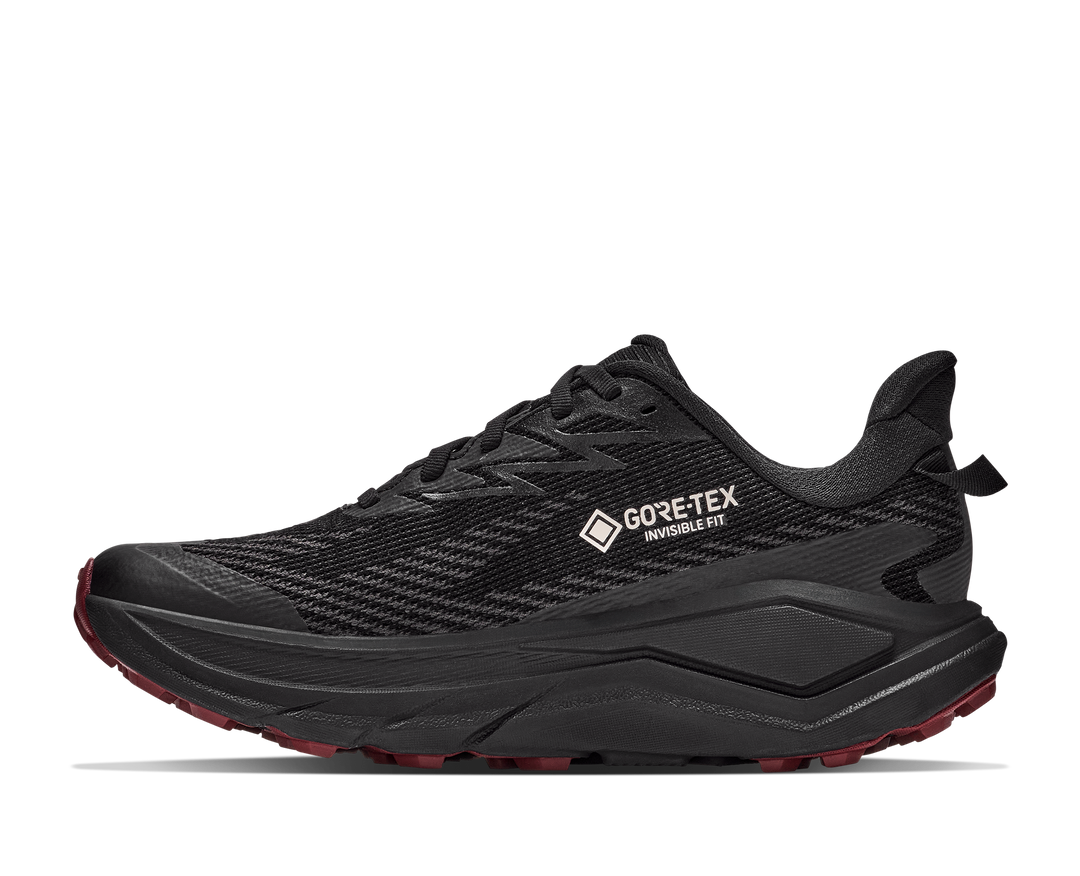 Hoka Womens Challenger 8 GTX - Black/Varsity Burgundy - Trail - AW26