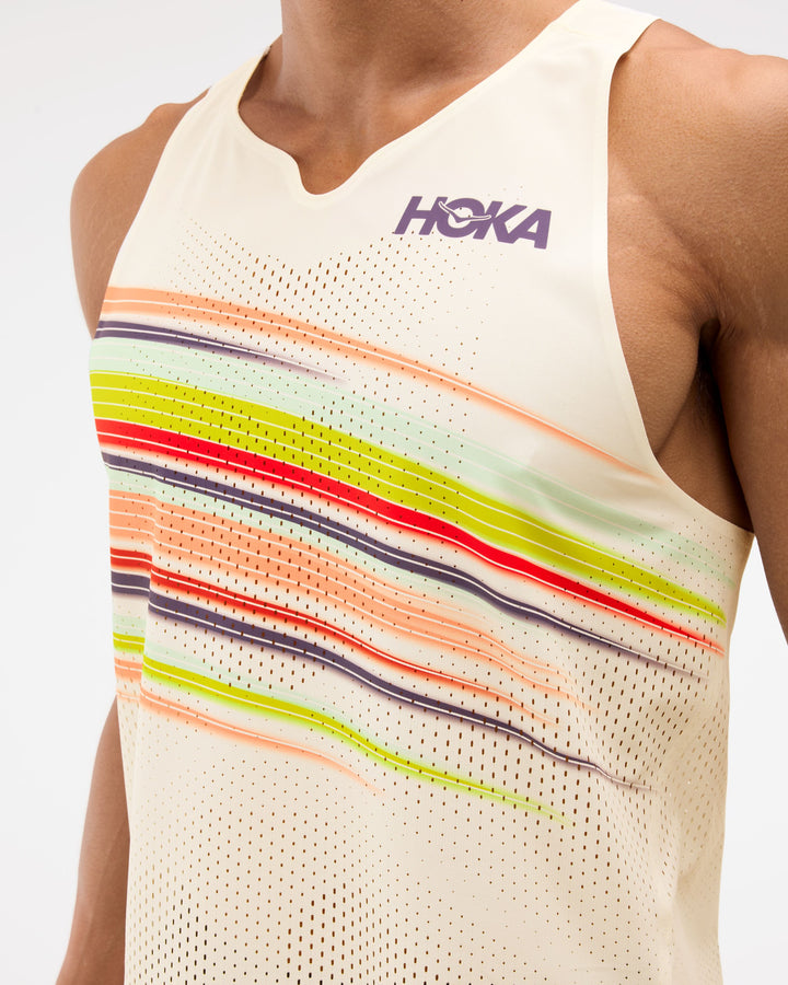 Hoka Herren Race Day Singlet – Alabaster Flare – SS26