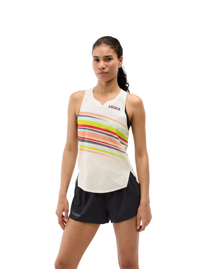 Débardeur Hoka Race Day pour femmes - Alabaster Flare - SS26