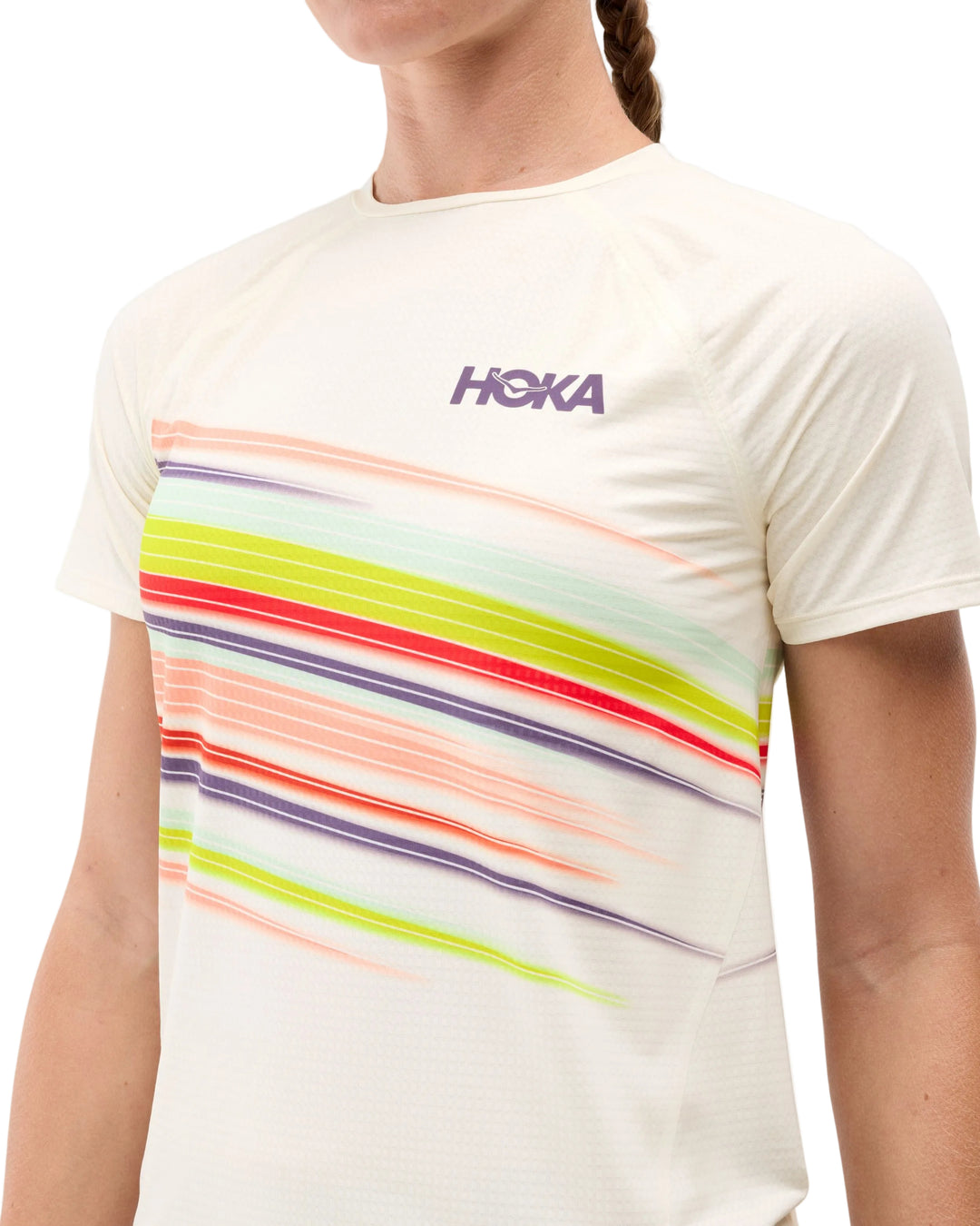Hoka Damen Race Day Kurzarm – Alabaster Flare – SS26