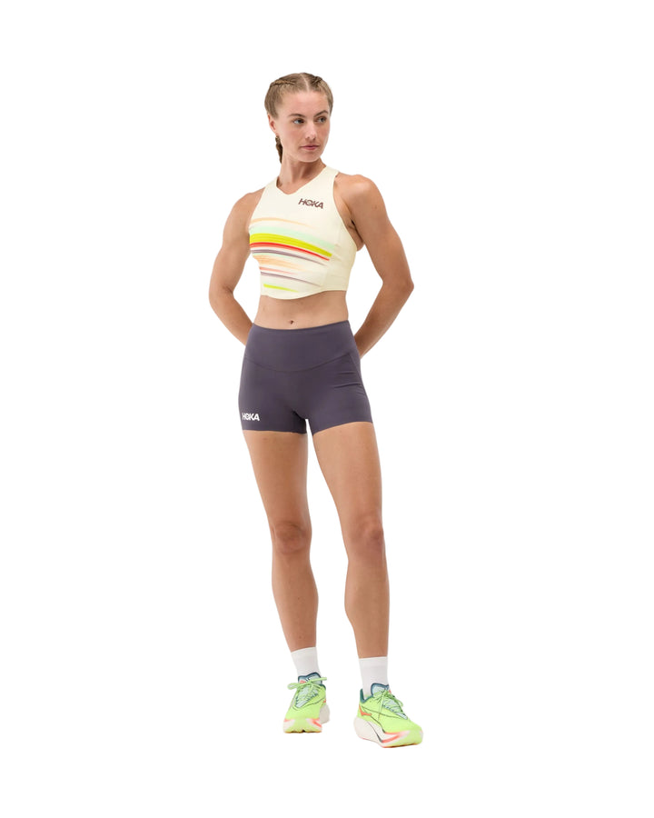 Hoka Damen Race Day Crop-BH – Alabaster Flare – SS26