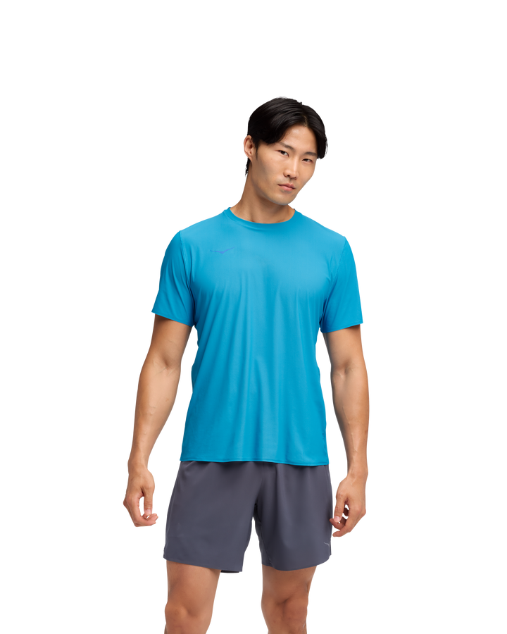 Hoka Mens Airolite Run Short Sleeve 2.0 - Hoka Blue