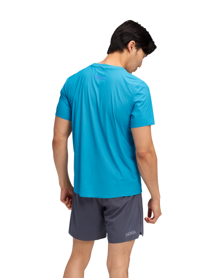 Hoka Mens Airolite Run Short Sleeve 2.0 - Hoka Blue