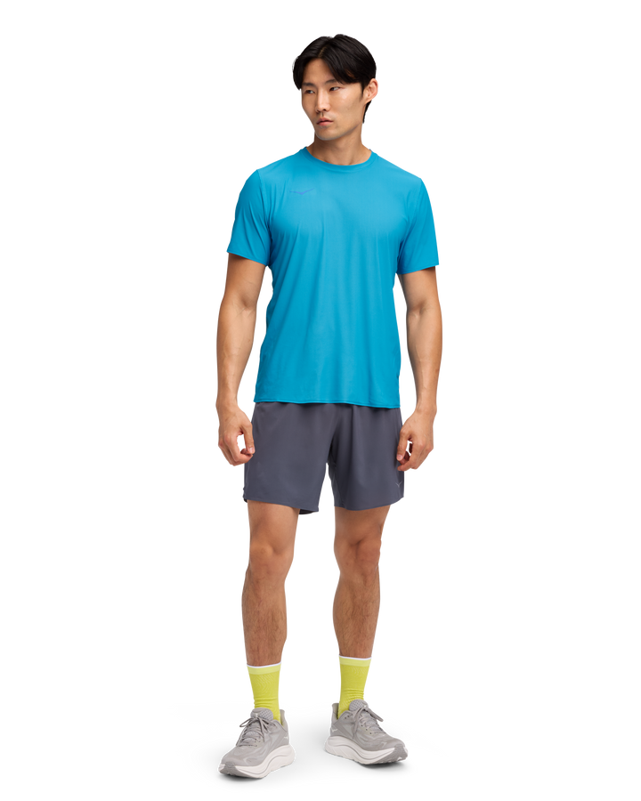 Hoka Mens Airolite Run Short Sleeve 2.0 - Hoka Blue
