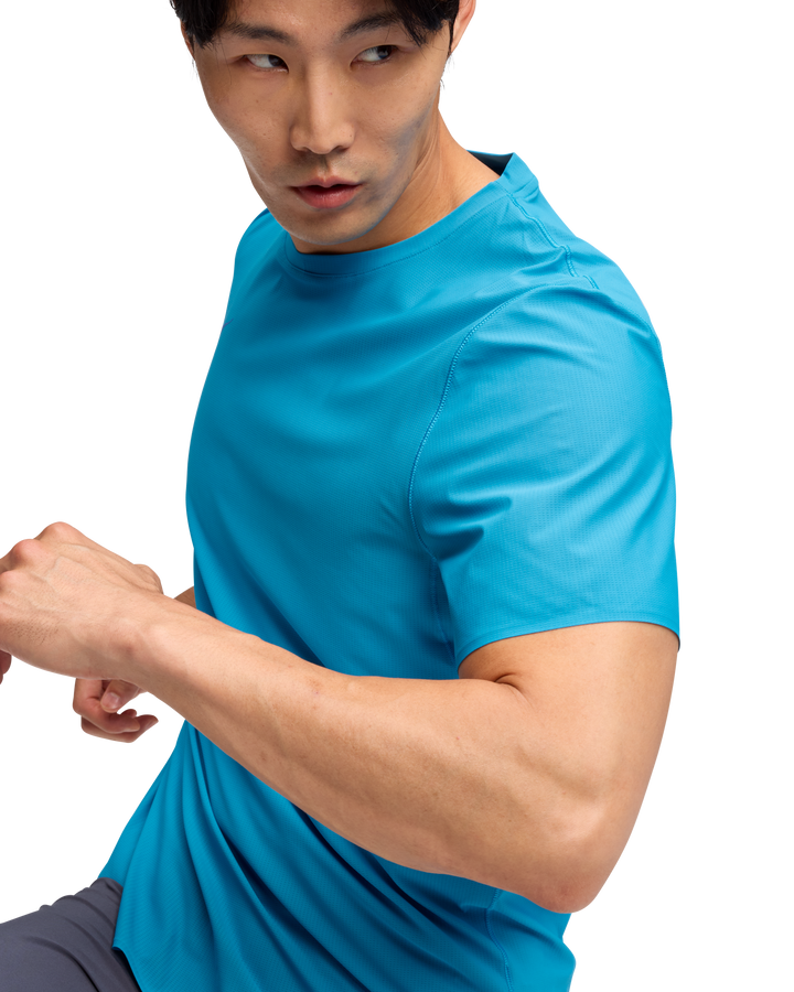 Hoka Mens Airolite Run Short Sleeve 2.0 - Hoka Blue