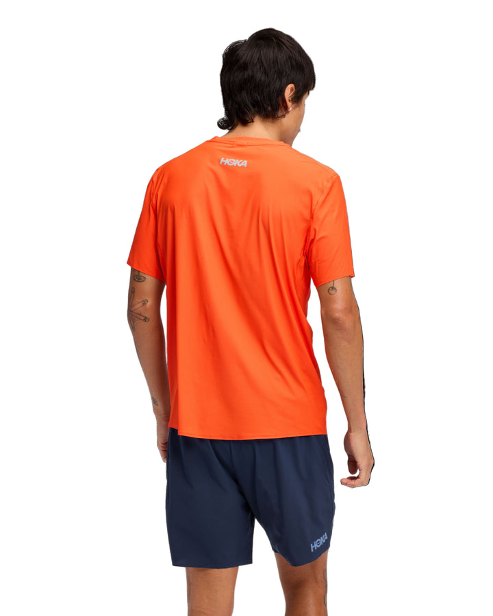 Hoka Herren Airolite Run Short Sleeve 2.0 – Lava