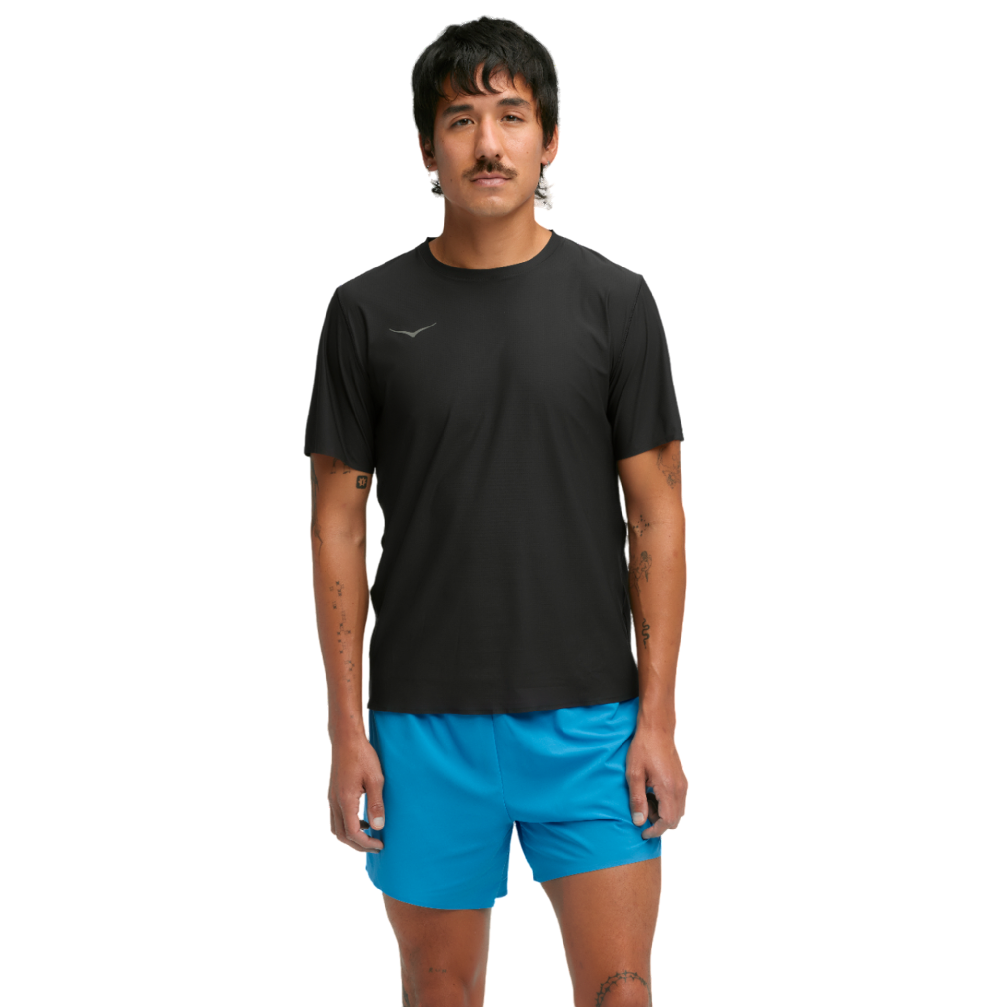 Hoka Mens Airolite Run Short Sleeve 2.0 - Black