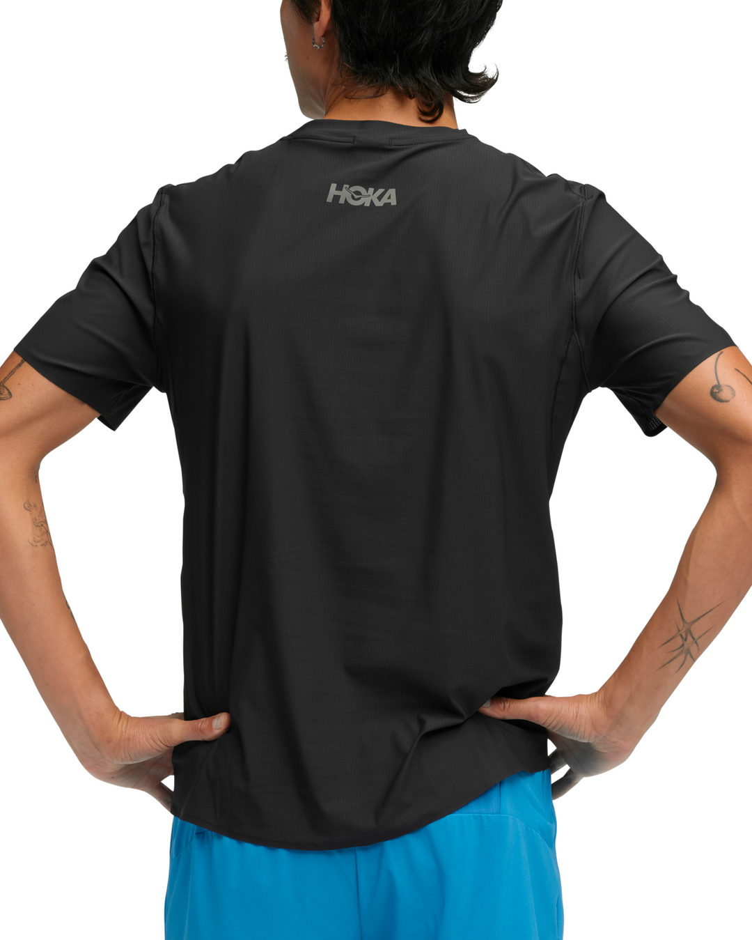 Hoka Mens Airolite Run Short Sleeve 2.0 - Black