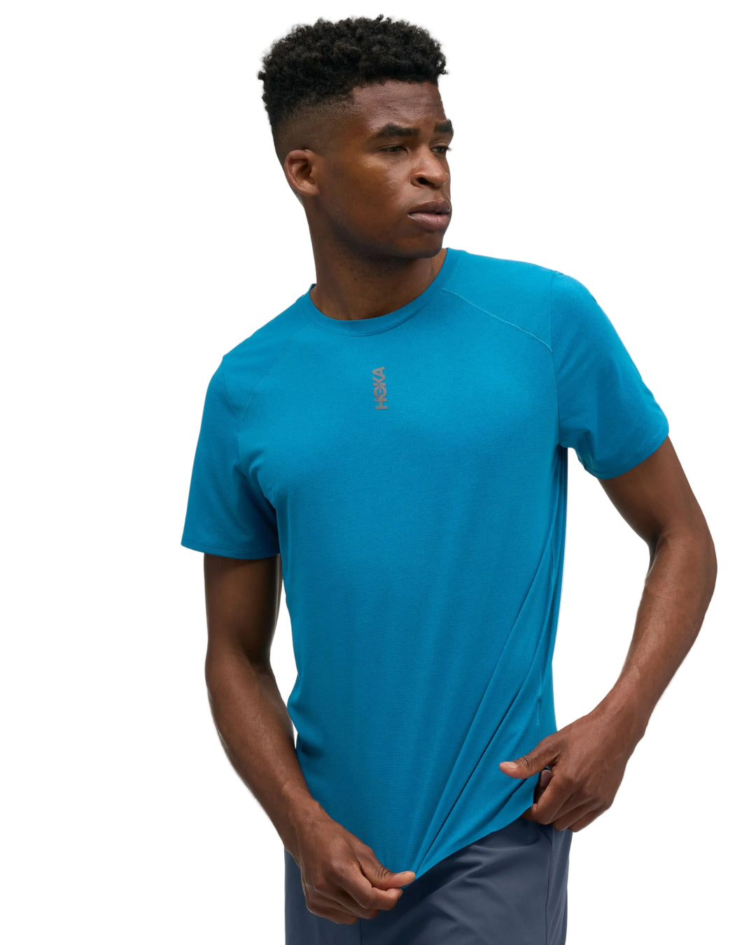 Hoka Mens Everyrun Short Sleeve - Night Glow Blue - AW26