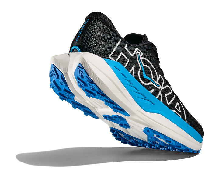 Hoka Mens Rocket X Trail - Black/Skyward Blue - Trail - AW25