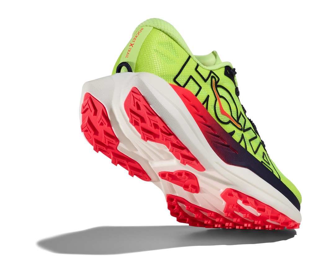Hoka Womens Rocket X Trail - Neon Yuzu/Neon Flame - Trail - SS26