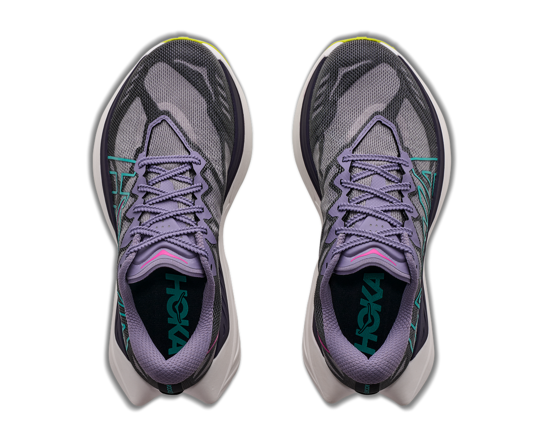 Hoka Womens Rocket X Trail - Purple Fog/Hoka Citrus - Trail - AW26