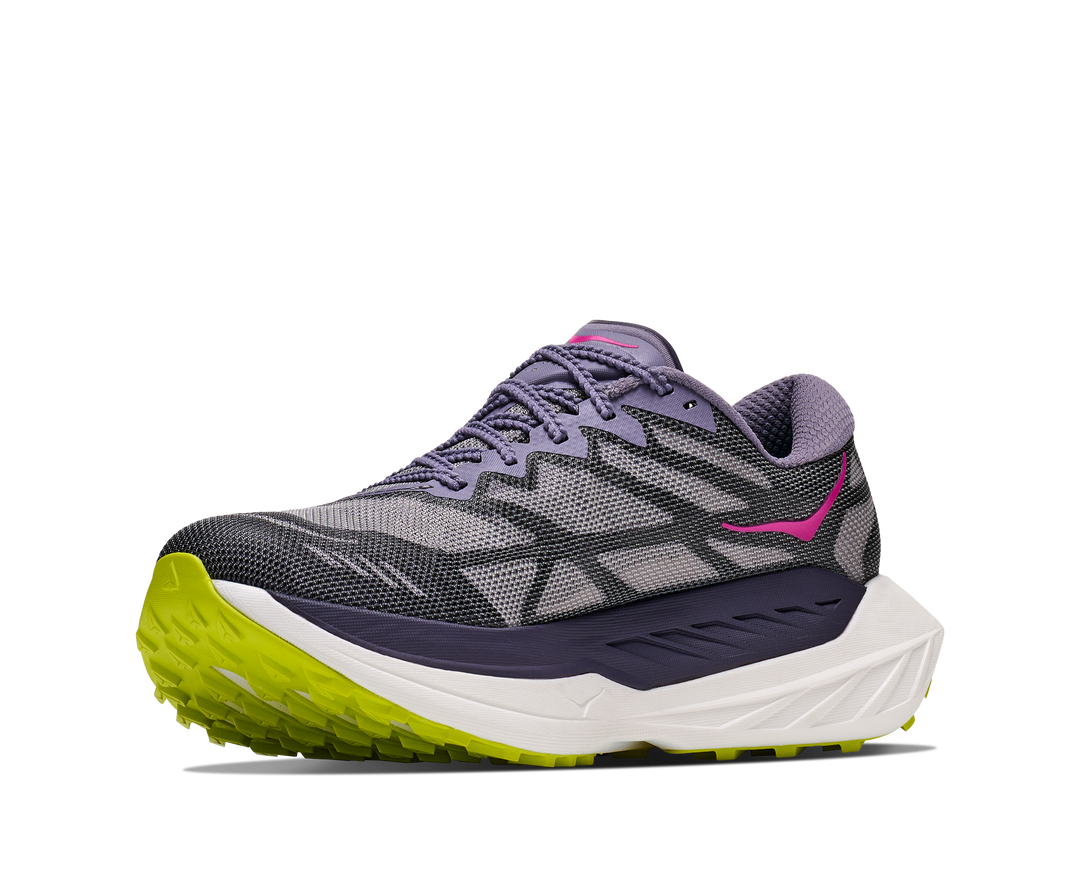 Hoka Womens Rocket X Trail - Purple Fog/Hoka Citrus - Trail - AW26