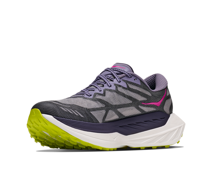 Hoka Womens Rocket X Trail - Purple Fog/Hoka Citrus - Trail - AW26
