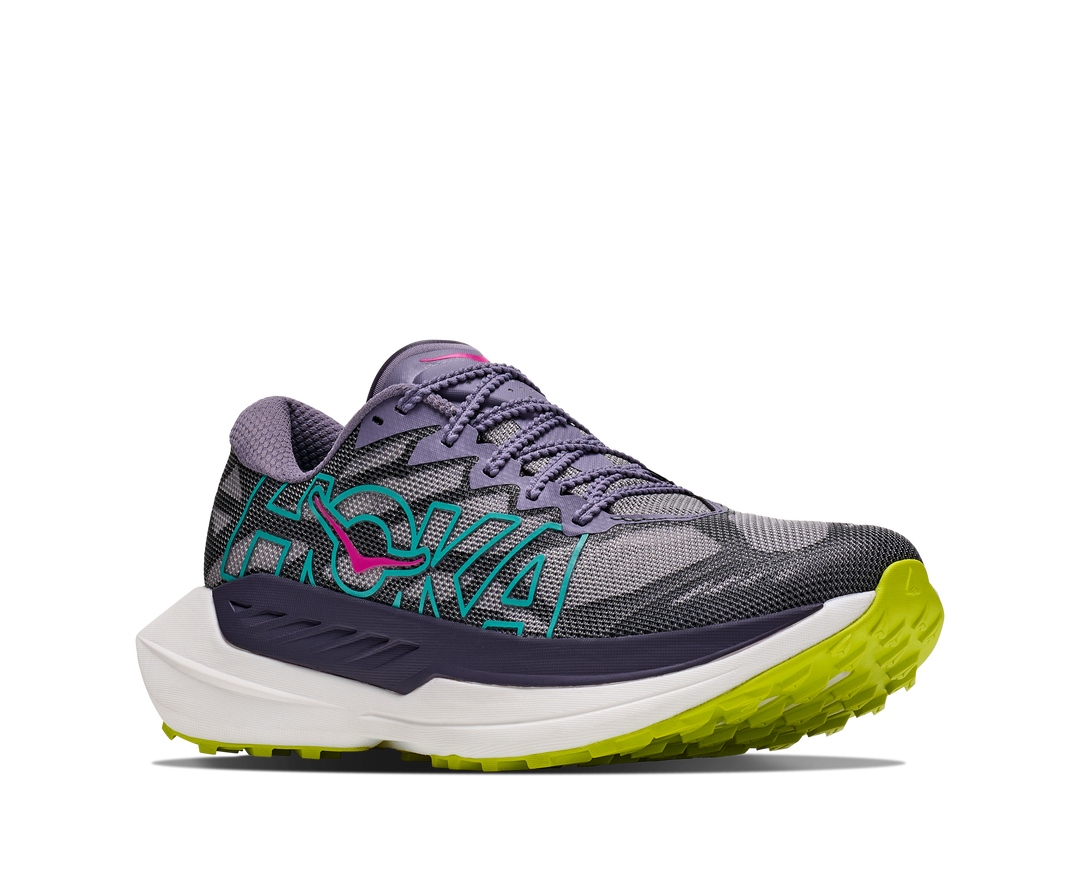 Hoka Womens Rocket X Trail - Purple Fog/Hoka Citrus - Trail - AW26