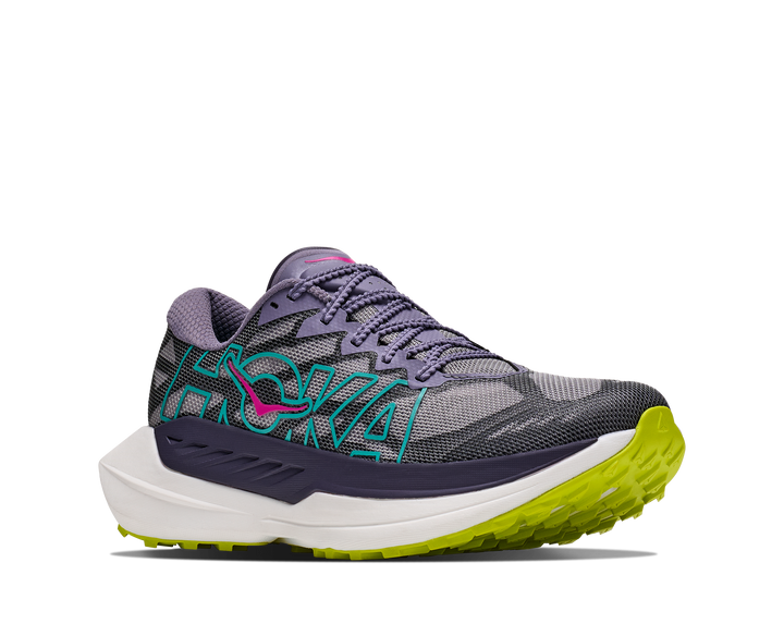 Hoka Womens Rocket X Trail - Purple Fog/Hoka Citrus - Trail - AW26