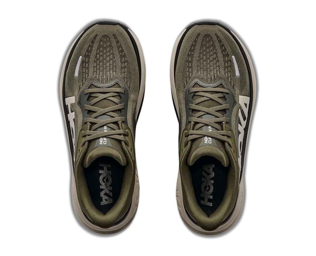 Hoka Womens Clifton Pro - Antique Olive/River Rock - Neutral - AW26
