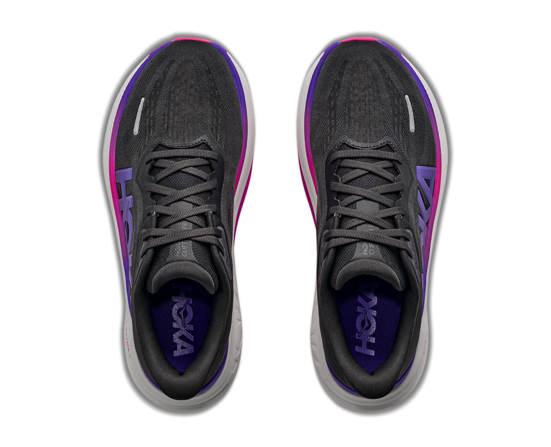 Hoka Womens Clifton Pro - Carbon Black/Cosmic Purple - Neutral - AW26