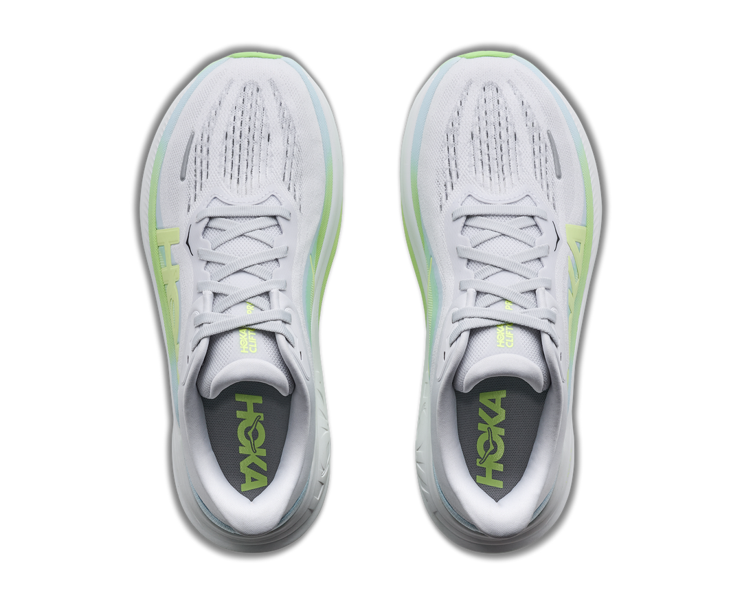 Hoka Womens Clifton Pro Wide - D Width - Cosmic Grey/Neon Yuzu - Neutral - AW26