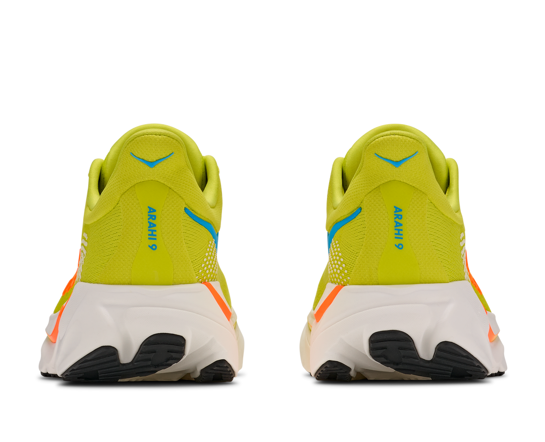 Hoka Mens Arahi 9 Wide - 2E Width - Hoka Citrus/Neon Tangerine - Stability - AW26