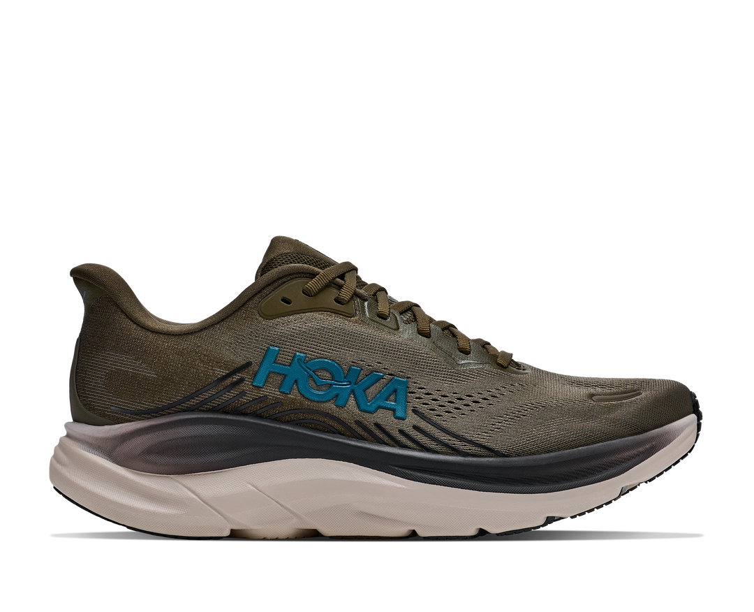 Hoka Mens Clifton 11 - Antique Olive/River Rock Grey - Neutral - AW26