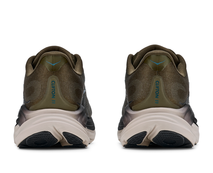 Hoka Mens Clifton 11 - Antique Olive/River Rock Grey - Neutral - AW26