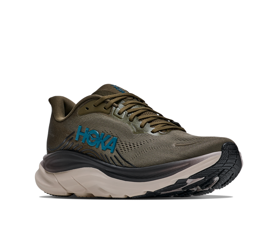 Hoka Mens Clifton 11 - Antique Olive/River Rock Grey - Neutral - AW26